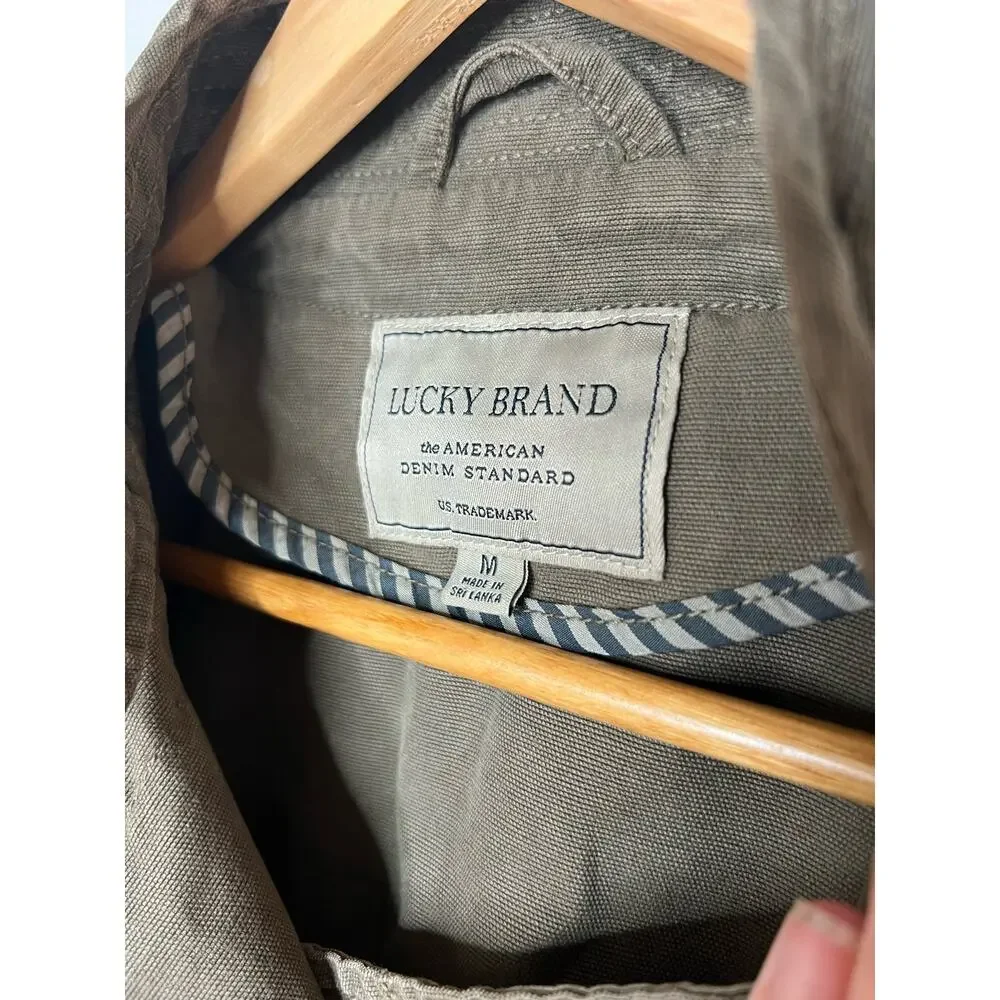 Lucky Brand Women's Army Green Olive Utility Jacket Field Size Medium - Picture 4 of 11